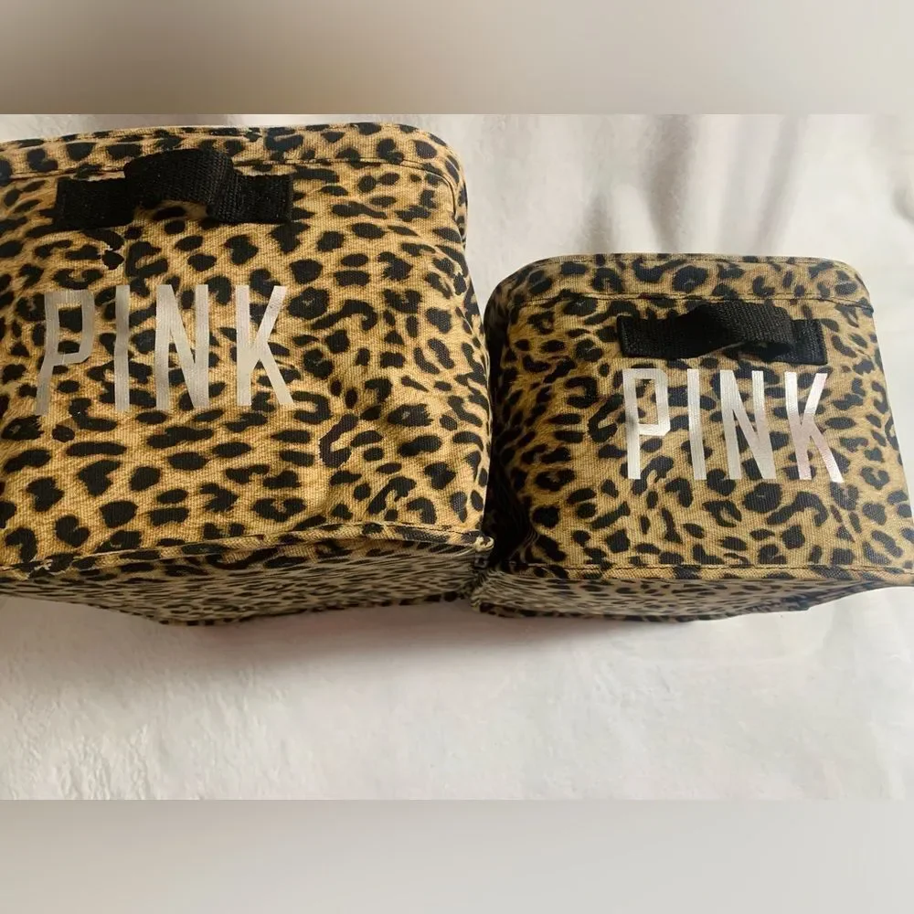 PINK VS CHEETAH STORAGE BINS SETS OF 2